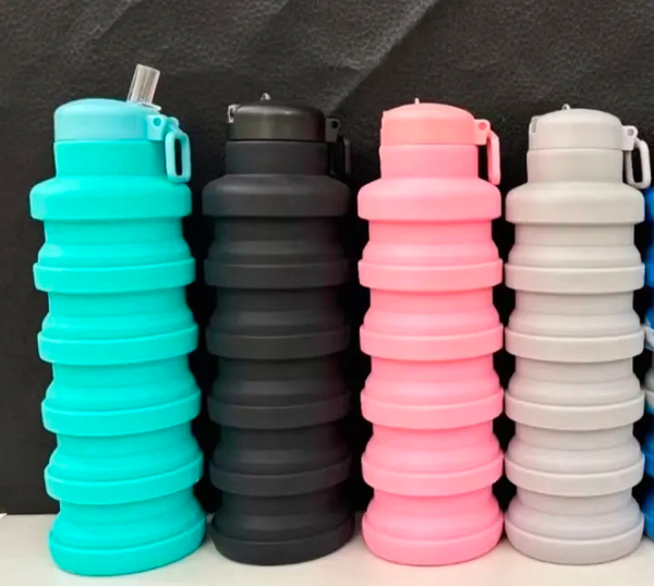 Silicon folding bottle 500ML Silicone Collapsible Water Bottles Travel Sport Silicon Portable Foldable Water Bottle