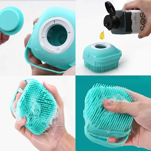 Pet Bathing Brush Soft Silicone Massager Shower Gel Bathing Brush Clean Tools Comb Dog Cat Cleaning Grooming Supplies