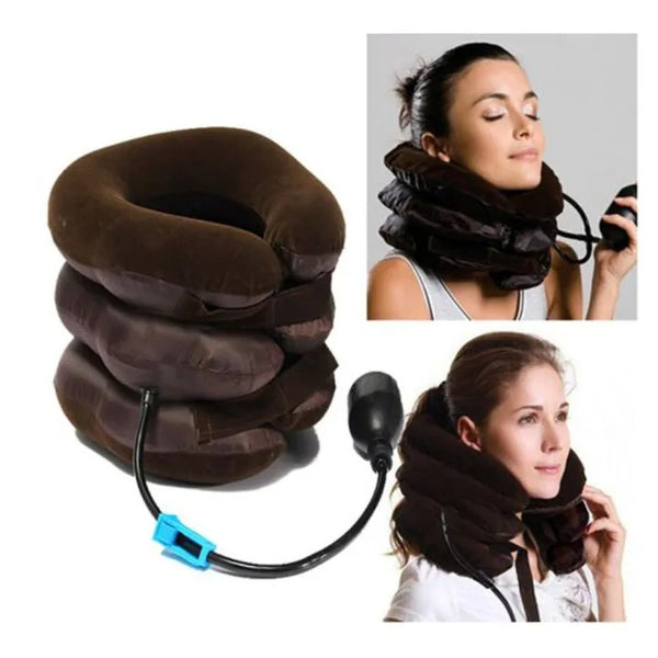 High Quality Neck Braces Tractors for Cervical Spine Three Layer Neck Rest Support Massagers for Cervical Pain Relief Tool Three Layer Tractor Pillow(Multi Color)