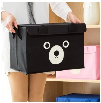 Panda Design Folding Storage Bins Quilt Basket Kid Toys Organizer Storage Boxes Cabinet Wardrobe Storage Bags 1 Piece