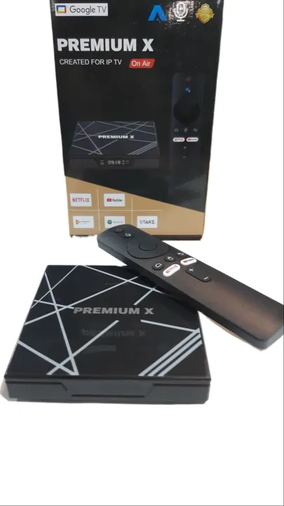 Premium X Android Tv Box with IR Remote Bluetooth & free channels