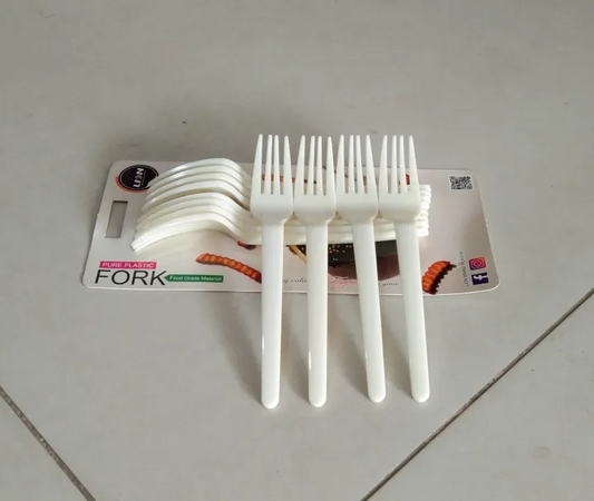 Lion Pack of 12 High Quality Pure Plastic Forks In Beautiful Multicolor