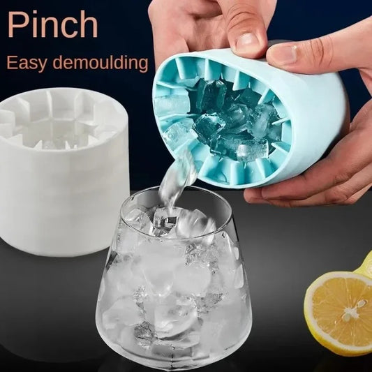 Silicone Ice Cube Mold Round Ice Bucket Summer Homemade DIY Refrigerator Freeze Ice Maker