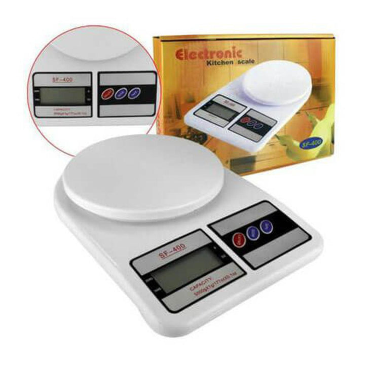 Digital Kitchen Weight Scale - Measures Up to 10kg, Battery Operated White , Ideal for Cooking & Baking