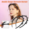 1 Pcs Black Braider Hair Style Twister Hair Band Non Slip Hairband Brown Double Hairstyle Hair Pin Clip Hair Styling New Fashion Hair Bands Women Girls Hair Accessories Hair Hoop Double Layer Band Twist Plait Clip Front Hair Clips Headband Beauty Tool