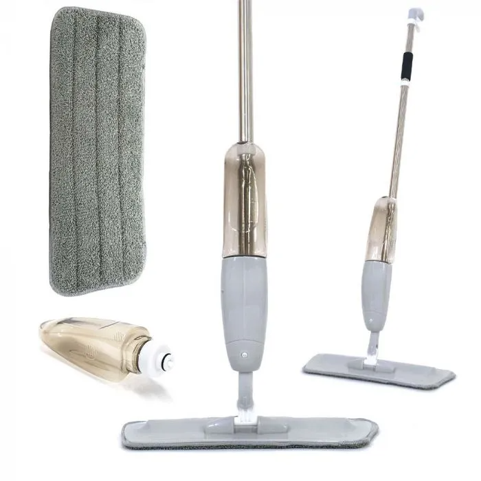 Water Spray Mop, Flat Spray Mop, 360 Degree Spray with Mop, Microfiber Spray Mop for Floor Cleaning, Spray Mop, Multi-Surface Spray Mop with Refillable Bottle, Easy to Fill and Refill with Machine Washable Mop Pad, Flat Mop, Shower mop,