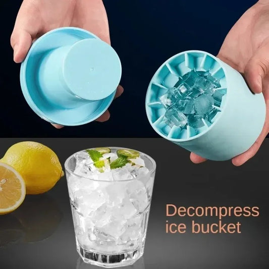 Silicone Ice Cube Mold Round Ice Bucket Summer Homemade DIY Refrigerator Freeze Ice Maker