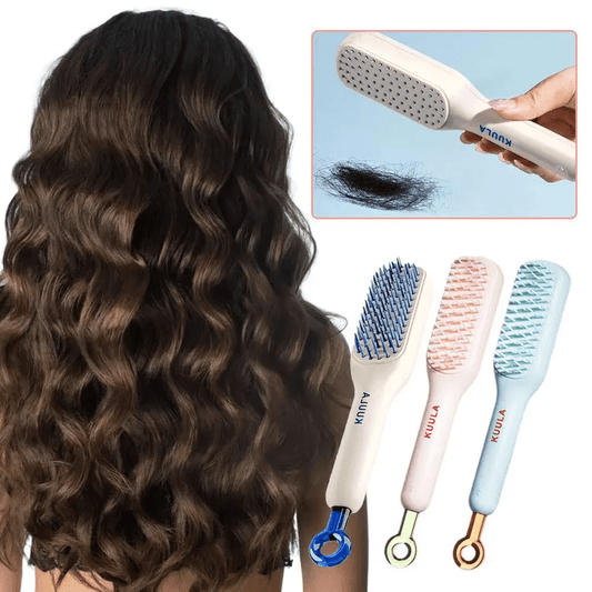 Premium Self-Cleaning Hair Brush with Retractable Bristles |Easy Clean Anti-Static Hair Brush for Men and Women| Scalp Massage Comb with Detangling Bristles for Smooth and Healthy Hair| Ideal for Daily Use and Professional Hair Care