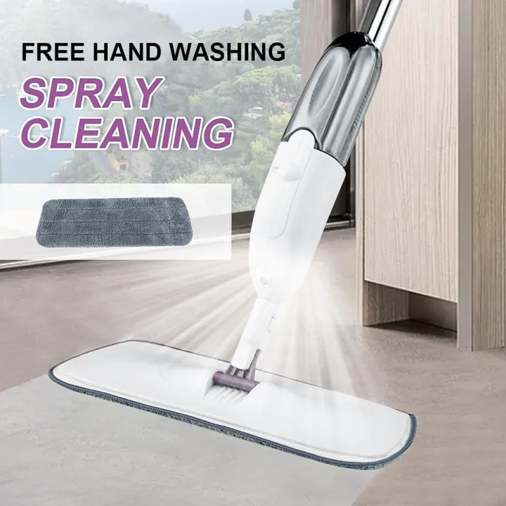 Water Spray Mop, Flat Spray Mop, 360 Degree Spray with Mop, Microfiber Spray Mop for Floor Cleaning, Spray Mop, Multi-Surface Spray Mop with Refillable Bottle, Easy to Fill and Refill with Machine Washable Mop Pad, Flat Mop, Shower mop,