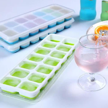 14 Grid Ice Cube Tray Silicone Mold Square Ice Cube Tray Mold Ice Cube Maker Non-toxic Durable Bar Pub Wine Ice Blocks Maker ( 1 pcs)