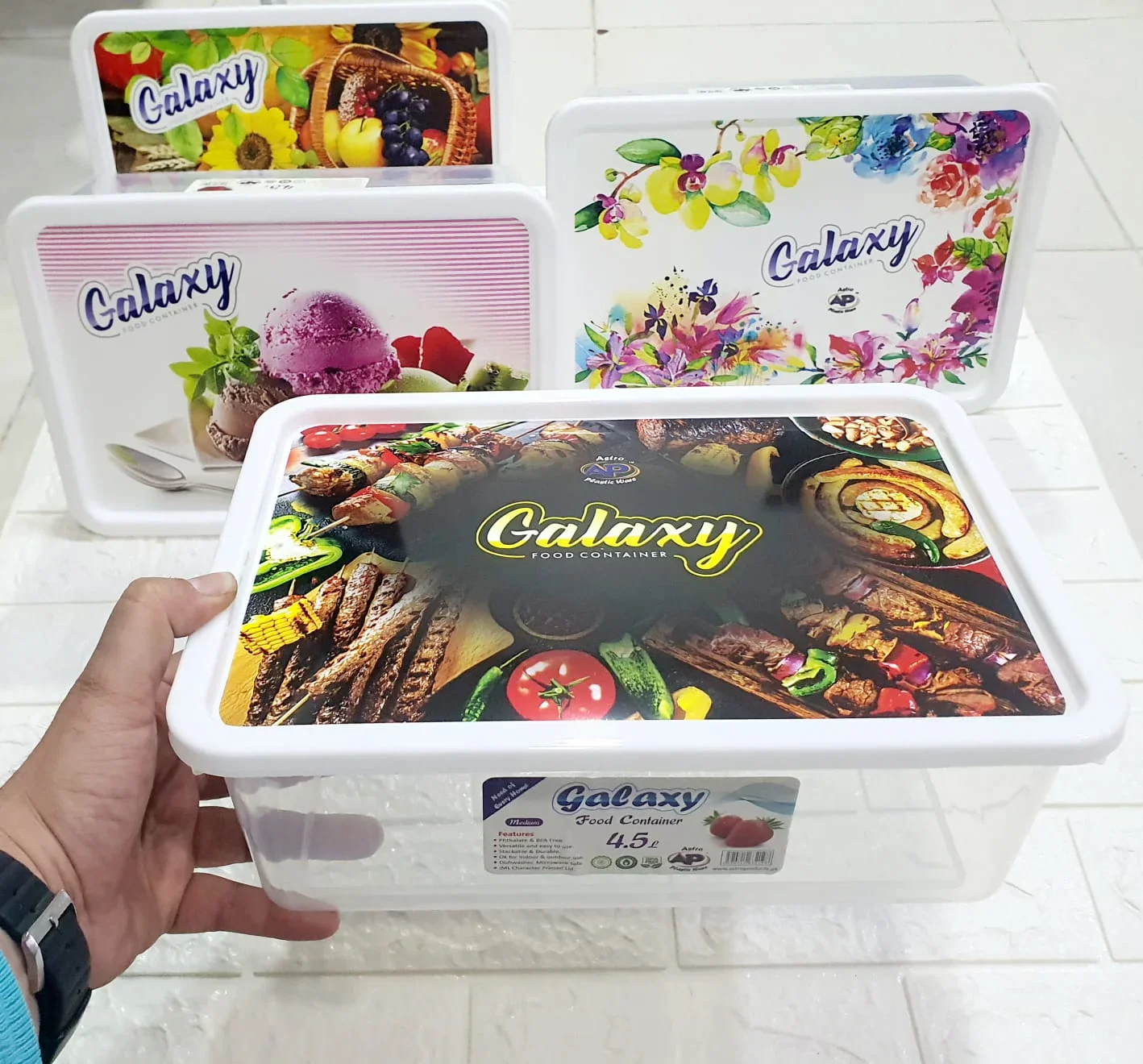 Galaxy  Smart Food Storage Box - Galaxy Smart Food Container XL - 4.5 Litre - 1Pc