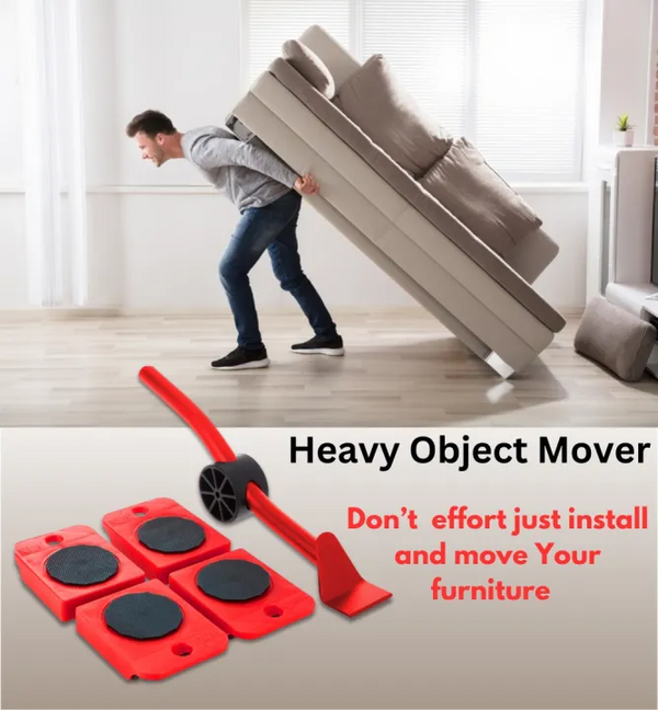 Furniture Moving Transport Tool Set 4 Mover Roller+1 Wheel Bar Heavy Duty Furniture Lifter Lifting Furniture Helper