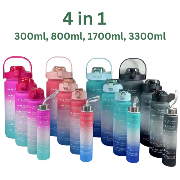 Sports Water Bottle- 2000ml ,750ml ,300ml - 3 in 1 Pcs