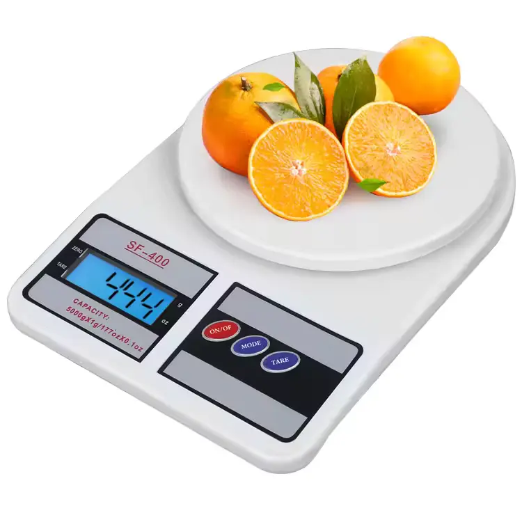 Digital Kitchen Weight Scale - Measures Up to 10kg, Battery Operated White , Ideal for Cooking & Baking