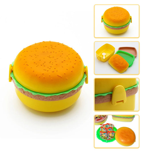 Lunch Box Kids Tiffin Box For School Burger Shaped Meal-it Box Large Lunch Box with portions/Compartments