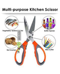 Kitchen Scissors Multipurpose, Meat & Vegetable Cutting Scissor, Stainless Steel Scissor