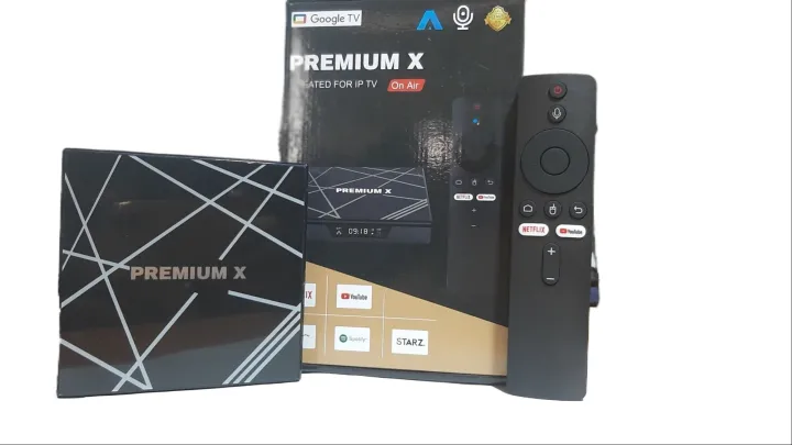 Premium X Android Tv Box with IR Remote Bluetooth & free channels